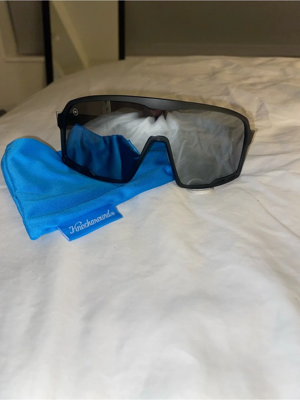 Black & Gray Knockaround Sunglasses with Gray Mirrored Lens